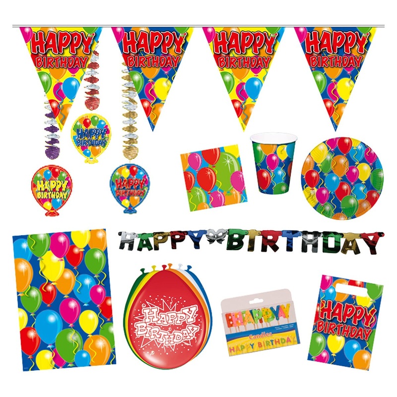 Spectacular Happy Birthday party set 51 pieces