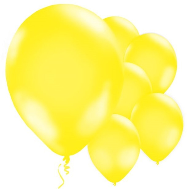 10 lemon yellow balloons Jive 28cm