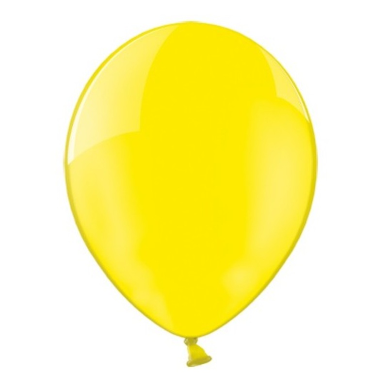100 balloons in crystal yellow 36cm