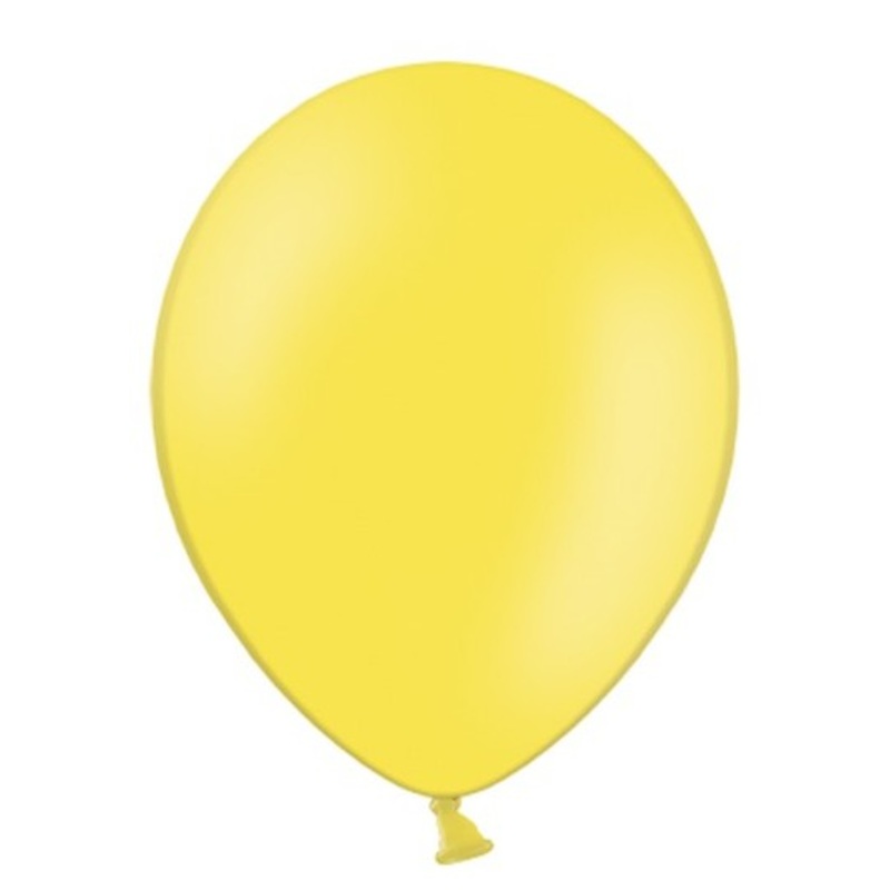 100 latex balloons pastel yellow 35 cm