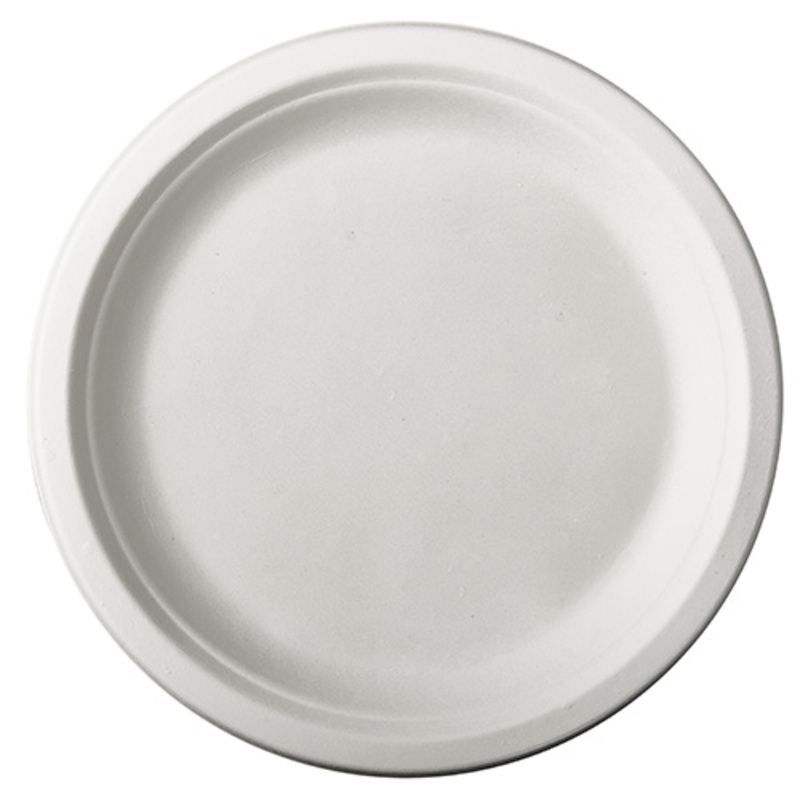 100 round sugar cane plates Tosca 26cm