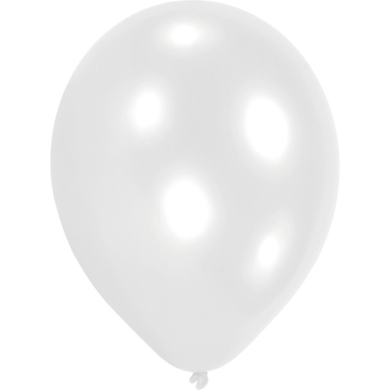 100 white balloons 23 cm