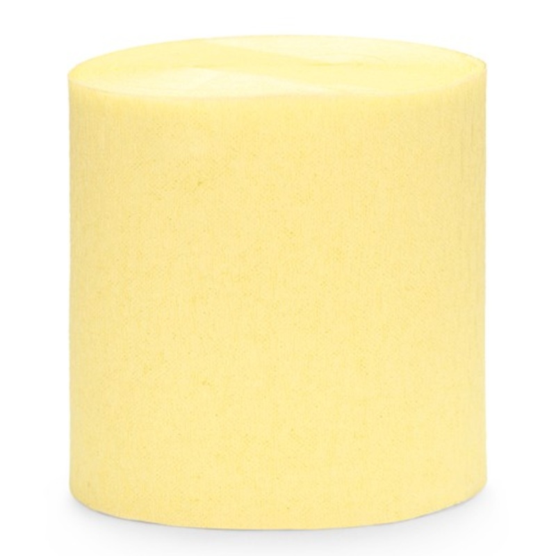 10m crepe paper lemon yellow 4 parts