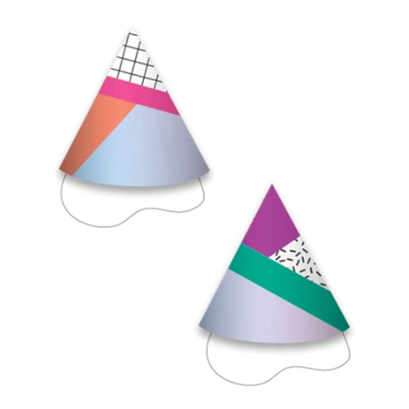12 Birthday Vibes party hats 9.5cm