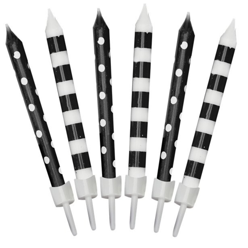 12 cake candles Birthday Child black and white