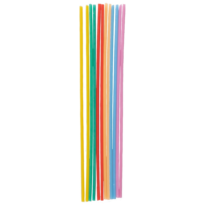 12 colorful birthday cake candles 18cm