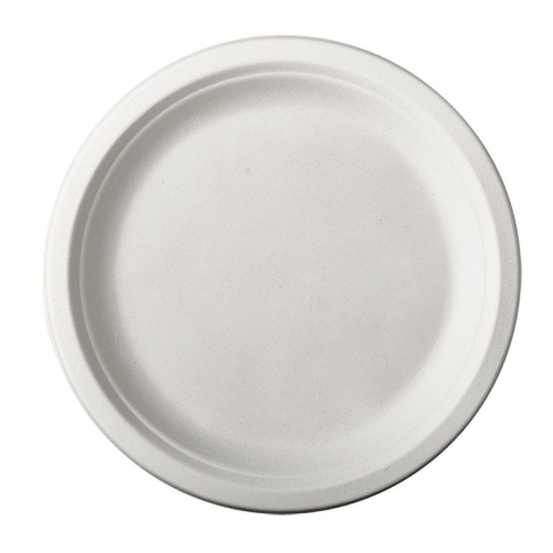 12 round sugar cane plates Tosca 23cm