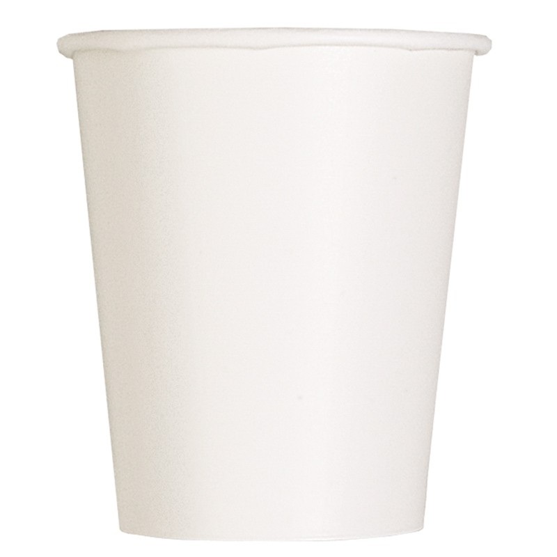 14 paper cups Vera white 266ml