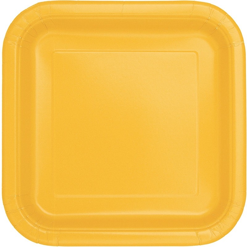 14 paper plates Vera honey yellow 23cm