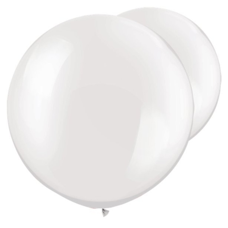 2 white giant balloons mother of pearl 76cm