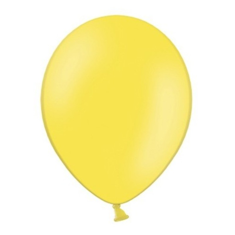 20 party star balloons lemon yellow 27cm