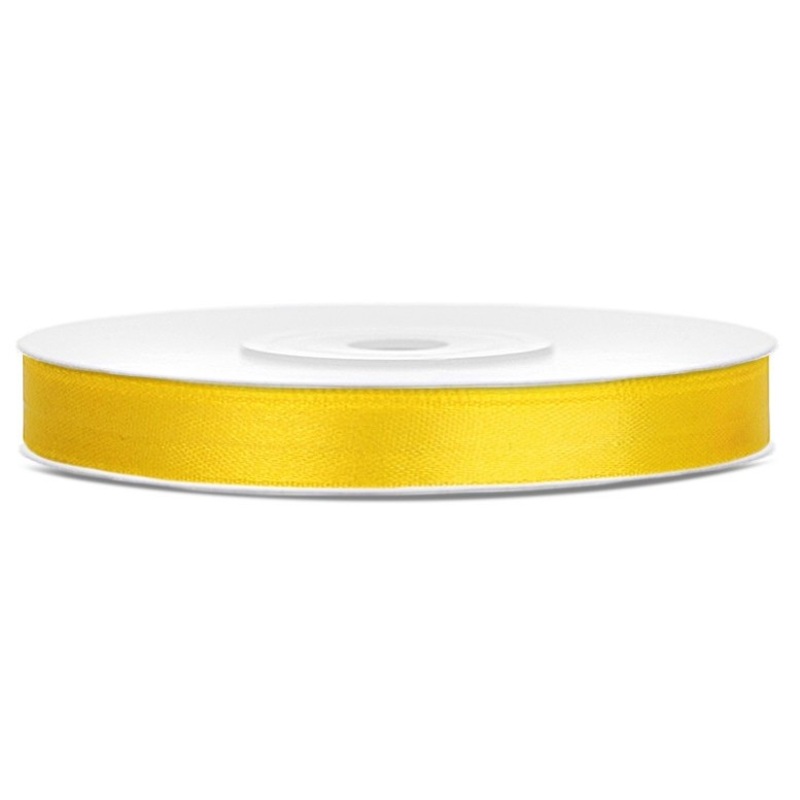 25m yellow satin ribbon