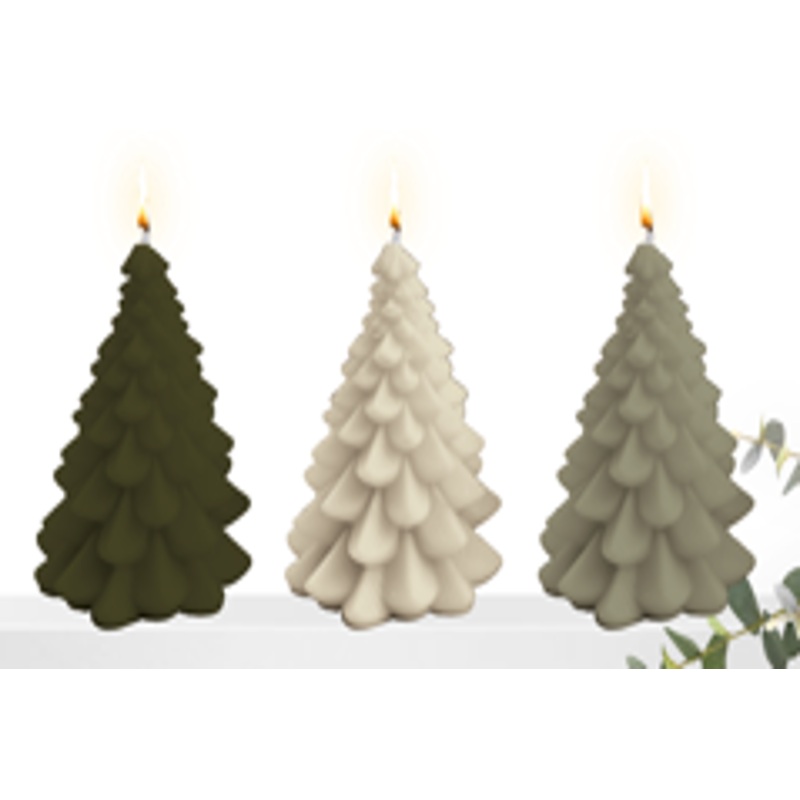 3 figure candles - Christmas tree