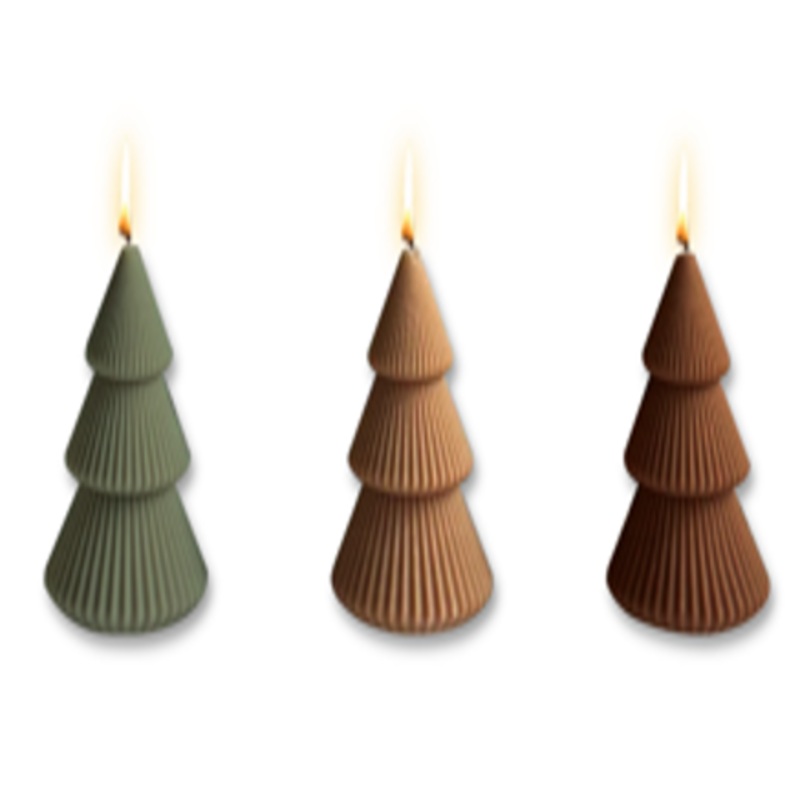 3 figure candles - sensual Christmas splendour