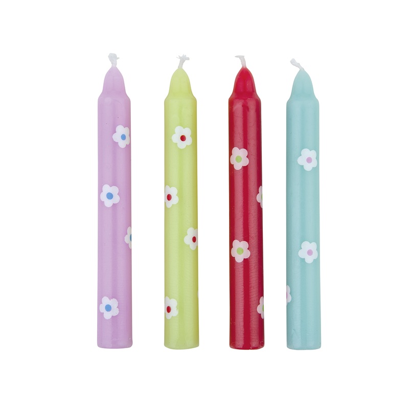 4 flower dream candles 10cm