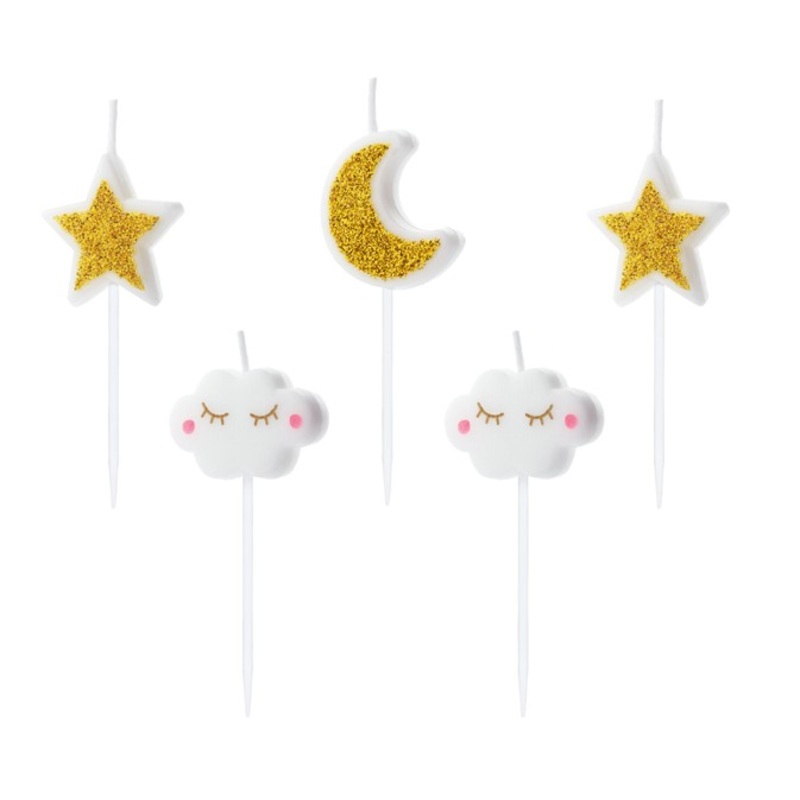 5 cake candles small star