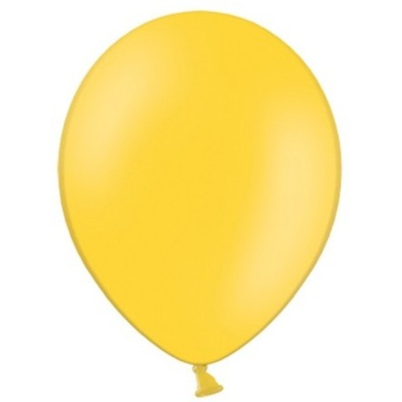 50 party star balloons yellow 23cm