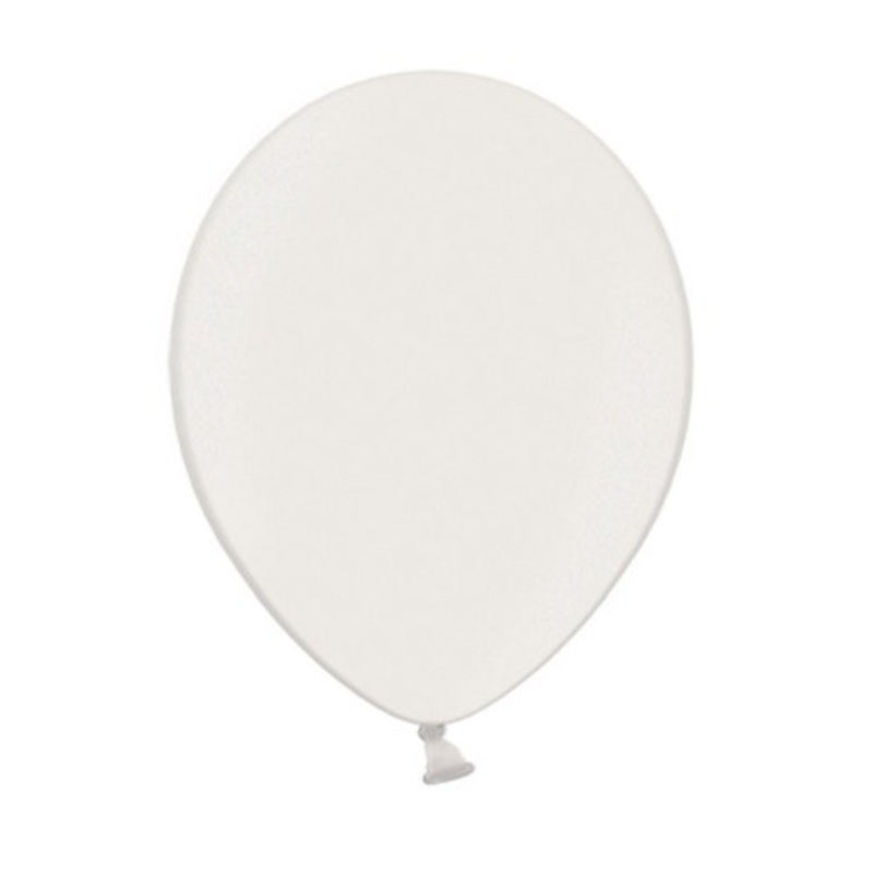 50 party star metallic balloons white 23cm