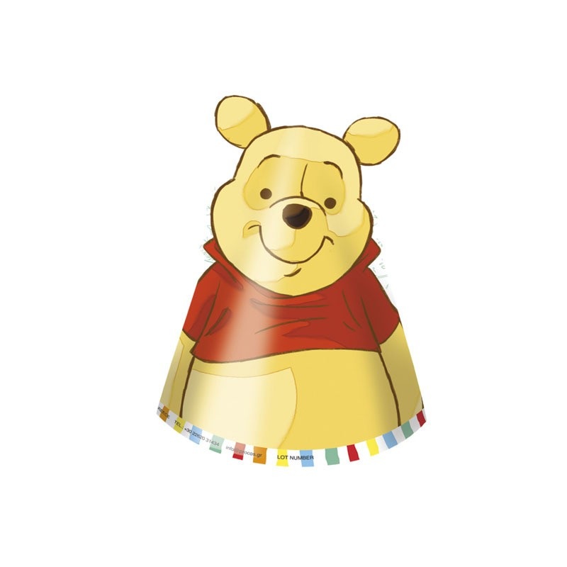 6 Winnie the Pooh Sweet Friends Sweet party hats