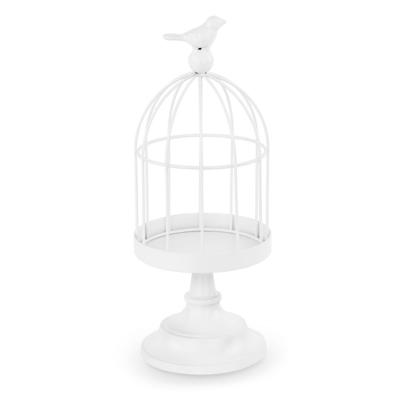 Decorative birdcage white 27.5cm