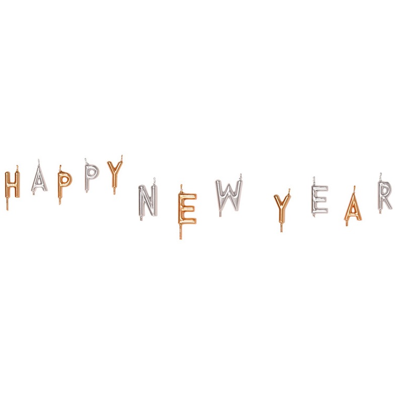 Happy New Year candles set