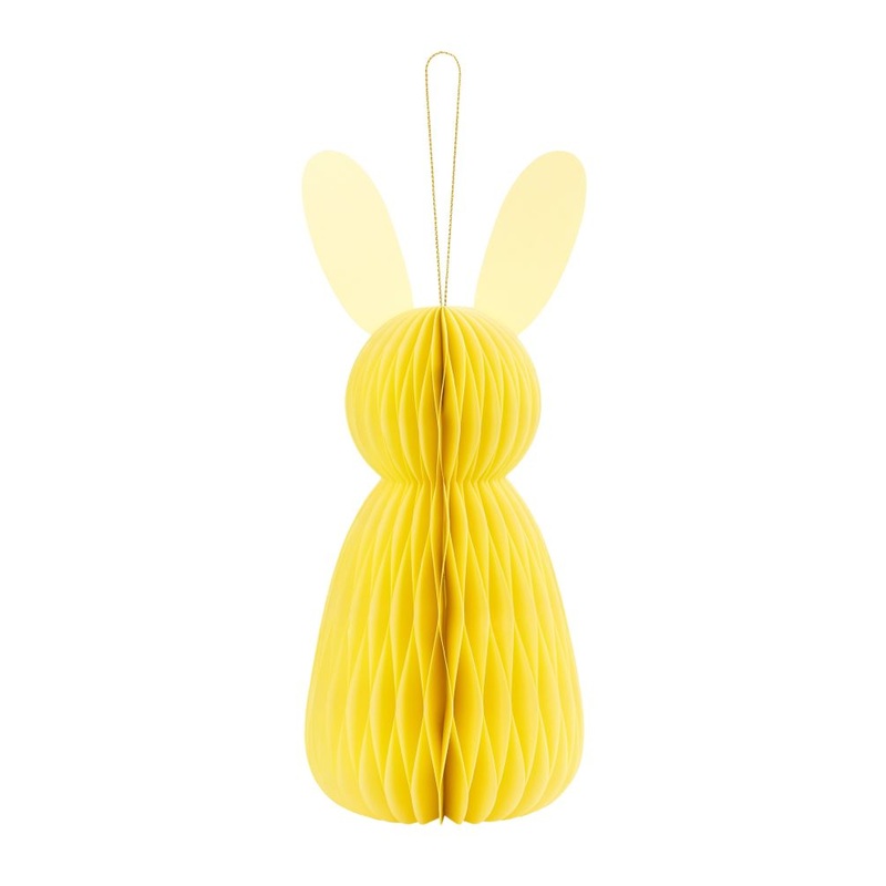 Honeycomb figure Easter bunny yellow 30cm