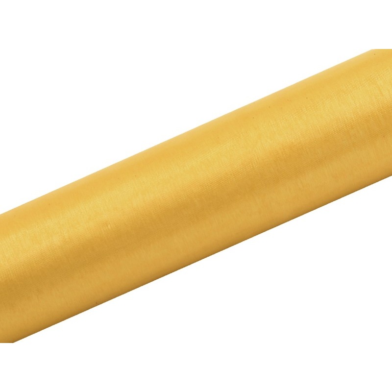 Organza fabric Julie honey yellow 9m x 16cm