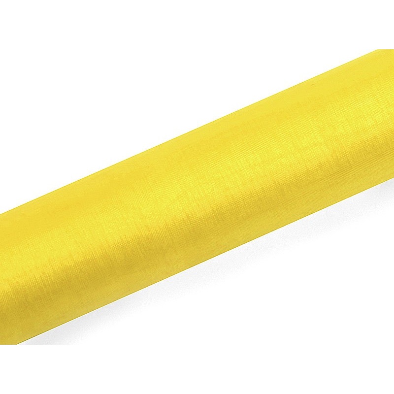 Organza fabric Julie yellow 9m x 16cm