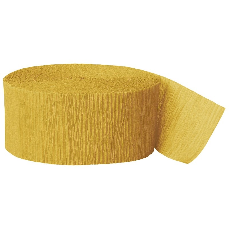Party fun crepe paper yellow 25m