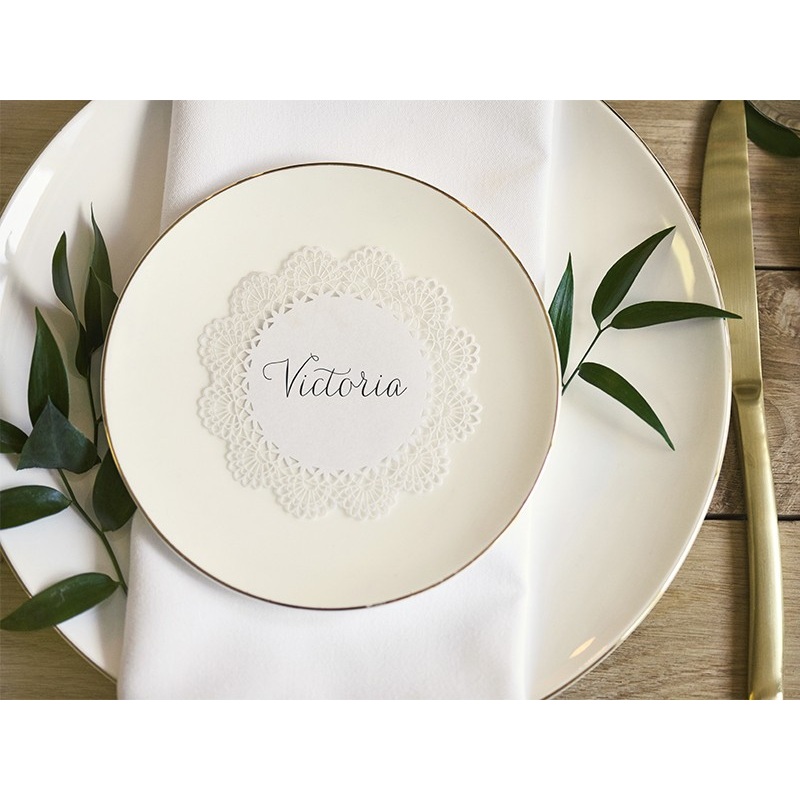 Place cards rossette with ornament