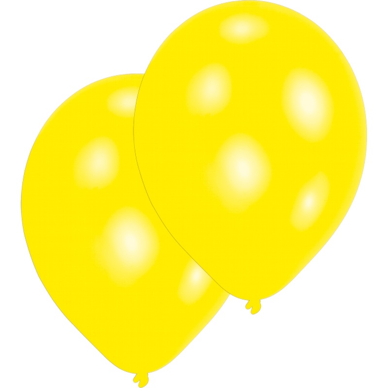 Set of 50 yellow balloons 25 cm