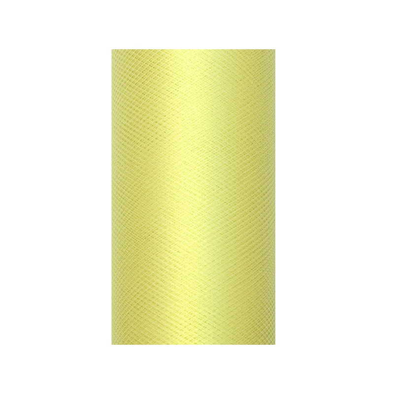 Tulle fabric Luna lemon yellow 9m x 15cm