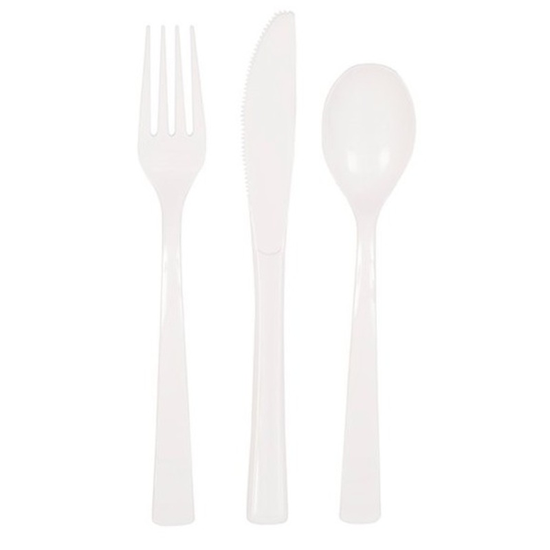 White cutlery set Konstanz 18 pieces