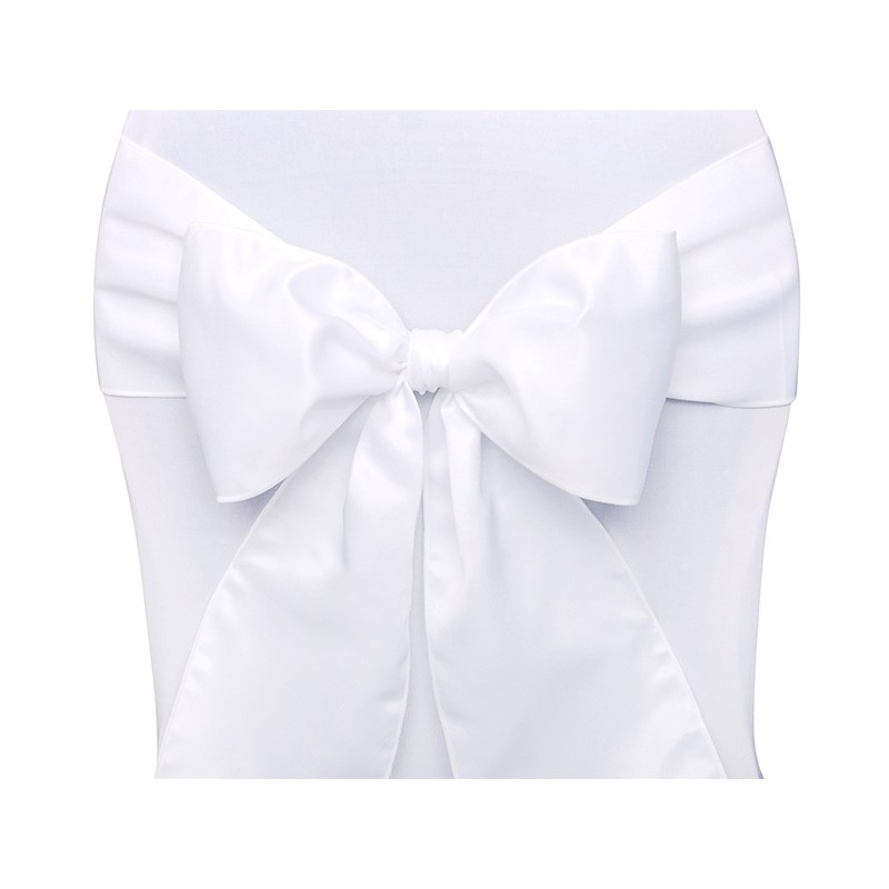 1 satin ribbon for chairs white 15cm x 2.75m