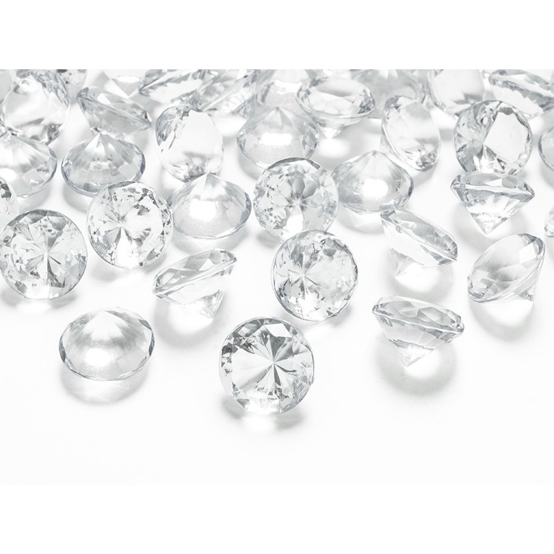 10 decorative diamonds transparent 2cm