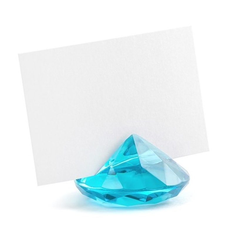 10 diamonds card holder turquoise 4cm