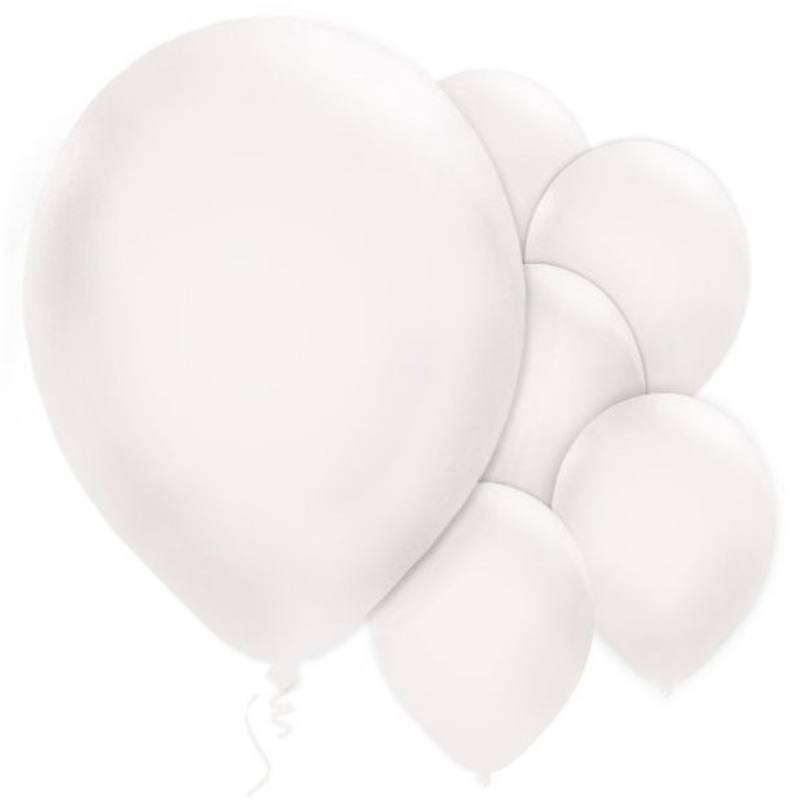 10 white balloons Jive 28cm