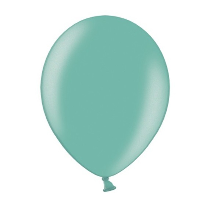 100 balloons metallic turquoise 13cm