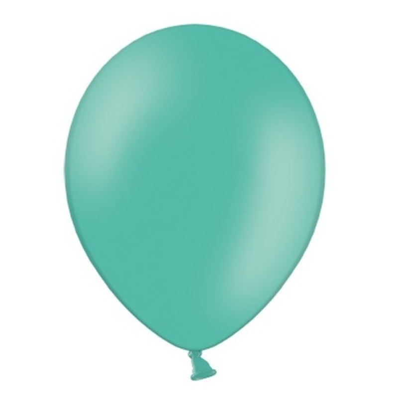 100 latex balloons aquamarine 12cm
