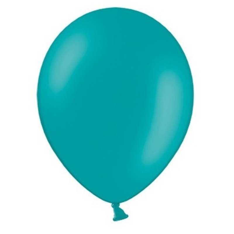 100 party star balloons turquoise 27cm