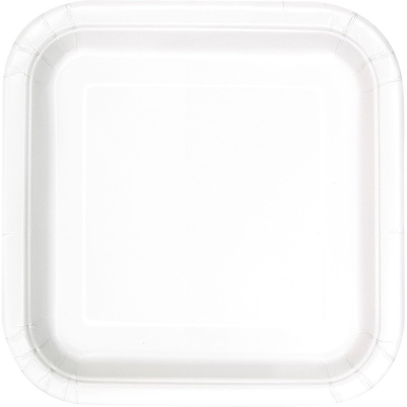 14 paper plates Vera white 23cm