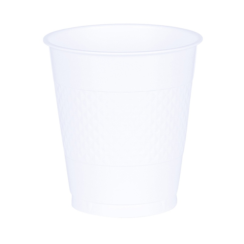 20 plastic cups Mila white 355ml