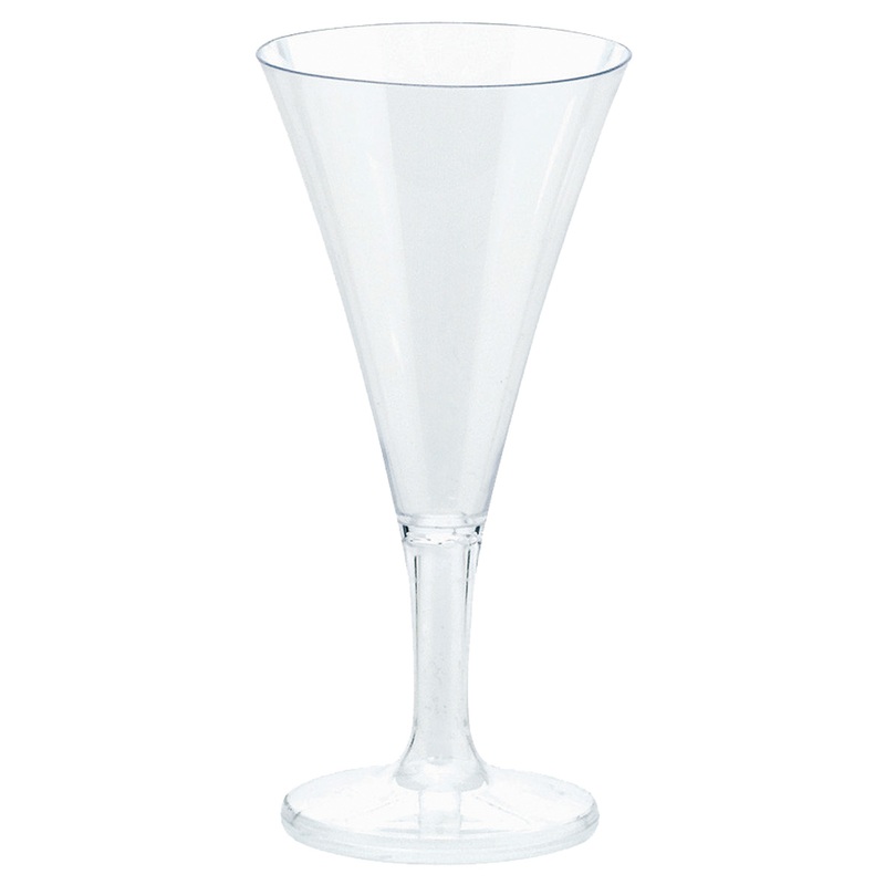 20 transparent champagne glasses 59ml
