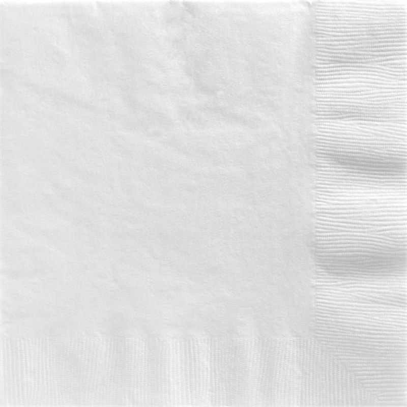 50 plain white napkins 40cm