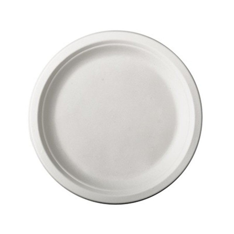 50 round sugar cane plates Tosca 15cm