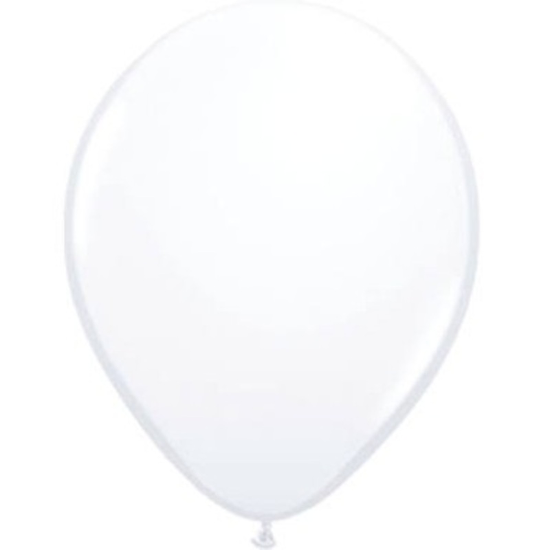 50 white balloons boogie 23cm