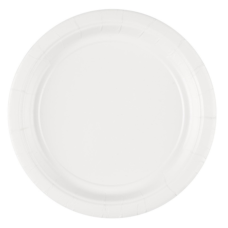 8 paper plates Mila white 17.7cm