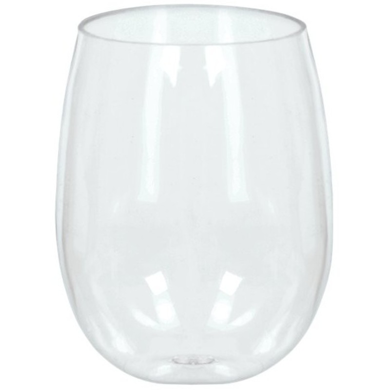 8 plastic wine glasses without stem 355ml
