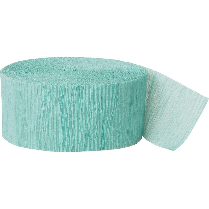Crepe paper streamer Fiesta jade green 24.6m