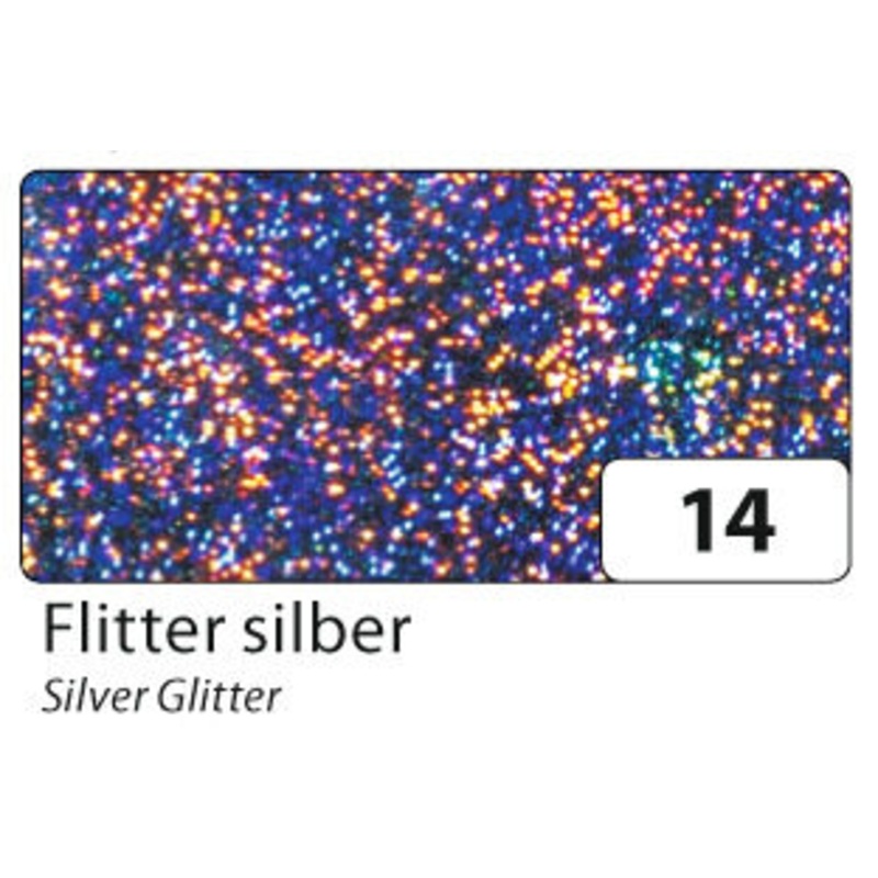 Holographische Folie Flitter silber 40cmx1m